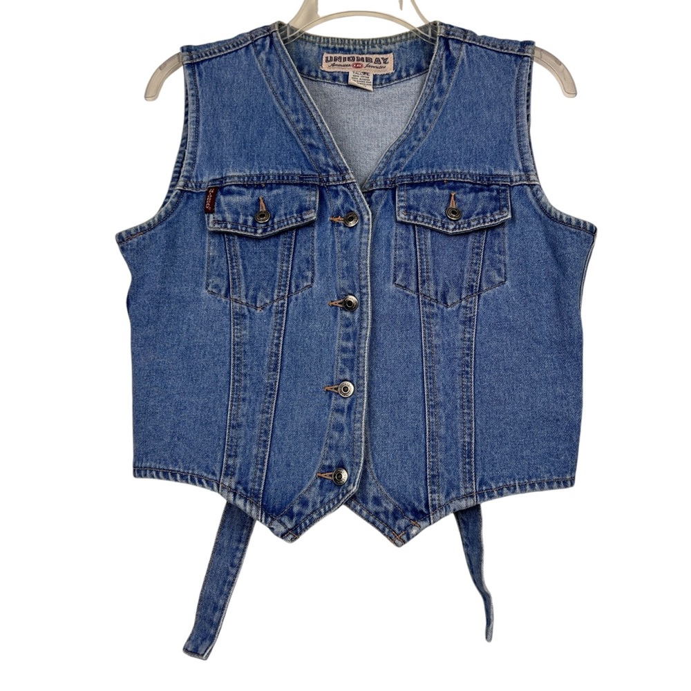 Vintage Y2K Button Denim Vest Jacket